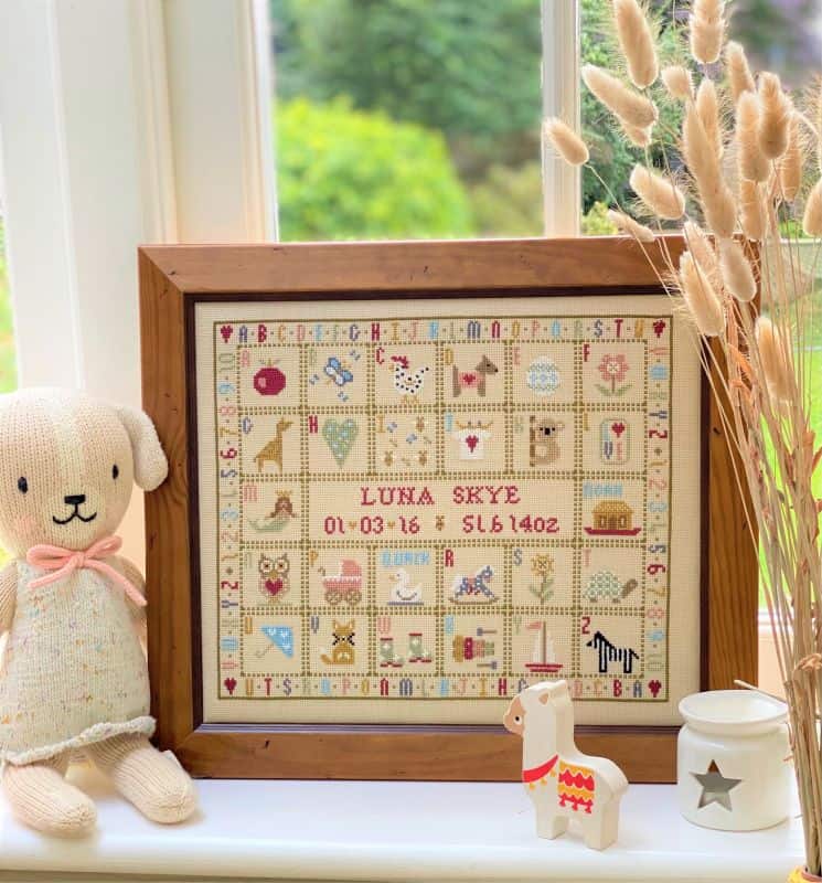 Animal Patchwork Birth Sampler
